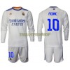 Original Trikotsatz Real Madrid Modrić 10 Heimtrikot 2021-22 Langarm Für Kinder